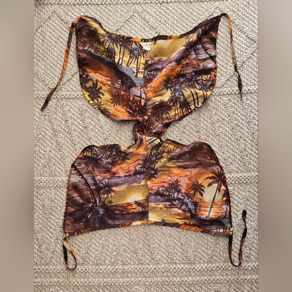 🌴 Vintage 1960's Termini California Wrap Around Shorts Floral Size S - Picture 3 of 7